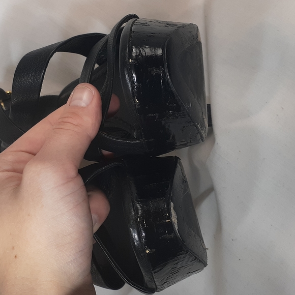 Miu Miu black leather platform heels size 38.5 size 8.5 - Picture 5 of 11